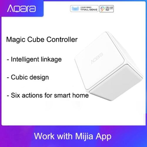 Aqara Magic Cube Controller Zigbee Version Controlled by Six Actions For Smart Home Device work with mijia home app