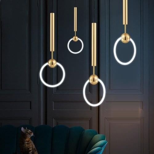 Nordic Circle Pendant Lights Postmodern Modern Simple Led Hanglamp Bar Hotel Apartment Restaurant Living Room Bedroom Luminaria