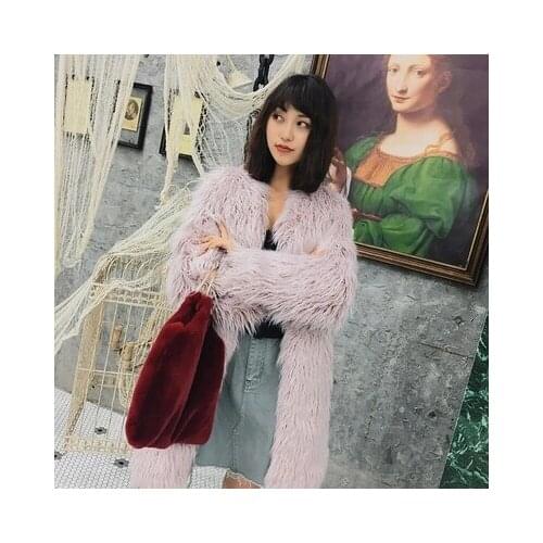 Top brand Style High-end New Fashion Women Faux Fur Coat C2 high quality