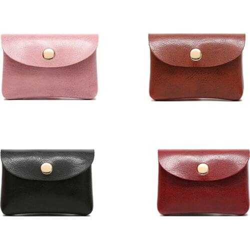 Fashion Leather Coin Purses Mini Wallets Card Holder Key Money Bags Purse Pouch for Women Girls Kids