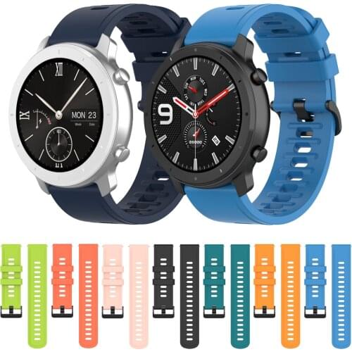 22mm 20mm Soft Silicon strap for Amazfit GTR 47mm Amazfit GTS 42mm Replace breathable strap for Samsung watch 3 Huawei GT2 band