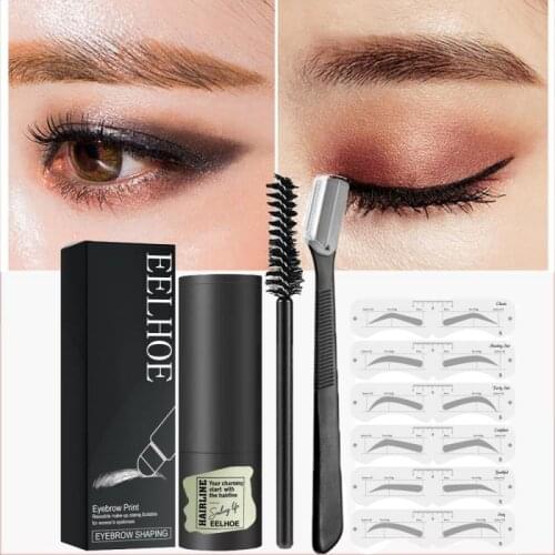 3D effect brown eyebrow stamp Shaping Kit Beauty Cosmetics for women Eyebrow pencil Professional Eyebrows makeup set TSLM1