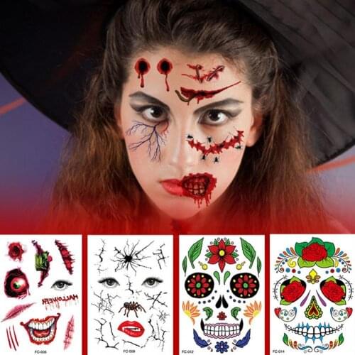 Tattoo Sticker Skin-friendly Eye-catching Paper Bloody Scars Tattoo Sticker for Men