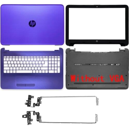 NEW For HP 250 255 256 G4 15-AC 15-AF Laptop LCD Back Cover/Front Bezel/ Hinges/Palmrest/Bottom Case Rear Lid Top Case Purple