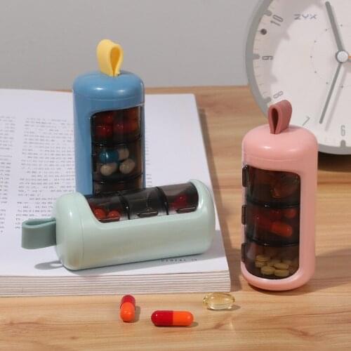 Portable Pill Box Holder Medicine Storage Organizer Container Drug Tablet Dispenser Independent Lattice Plastic Pill Case