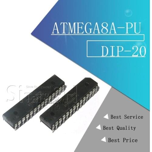 2PCS ATMEGA8A-PU DIP ATMEL ATMEGA8A ATMEGA8-PU DIP20 Programmable Flash