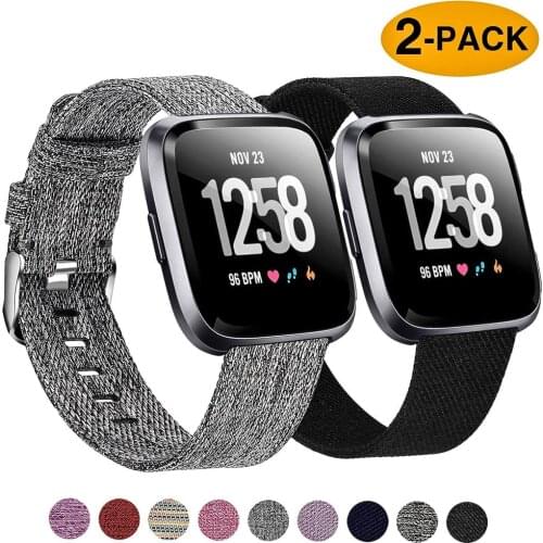 Bands Compatible for Fitbit Versa 2 strap Woven Fabric correa for Fitbit Versa2 Versa Lite band Breathable cinturini armband
