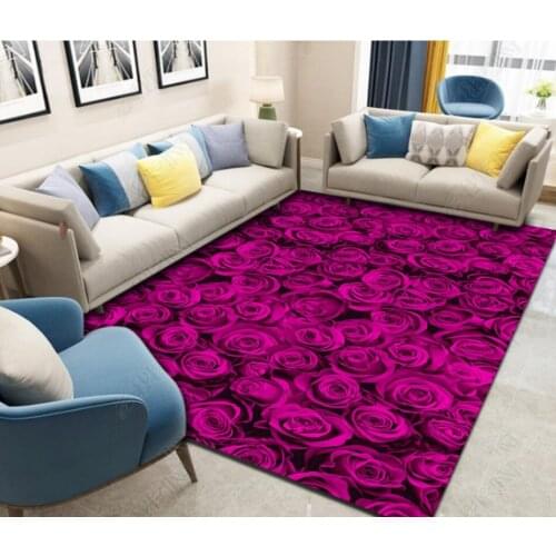 Self-adhesive Wall Paper 3D Floor Decoration Painting Modern stylish rose living room bedroom floor