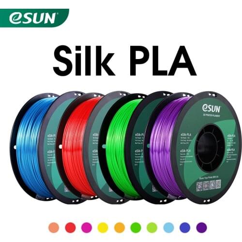 ESUN Silk PLA Filament 1.75mm Silk PLA 3D Printer Filament 1KG (2.2 LBS) Spool 3D Materials for 3D Printers DIY Artwork Printing