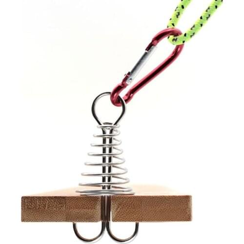 Spiral Shaped Spring Octopus Deck Peg w/Carabiner Hooks Durable Rope Buckle Tent Hooks Board Pegs For Camping Hiking