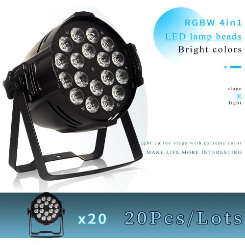20pcs/lot 18*12w Light Aluminum LED Par 18x12W RGBW 4in1 LED Par Can Par 64 led spotlight dj projector wash lighting stage light