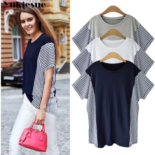 Женские полосатые футболки YUKIESUE China At AliExpress