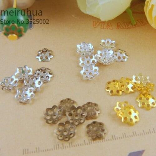 Approx 300pcs/lot 6/8mmBeads Caps,End Caps,Cord Caps,Tassel Charms For jewelry Making DIY Accessories