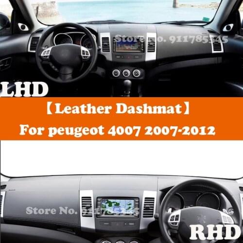 Suede Leather Dashmat Accessories Car-Styling Dashboard Cover Pad Dash Mat Sunshade For peugeot 4007 2007 2008 2009-2012 LHD RHD