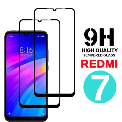 9H full cover for xiaomi redmi note 7 pro tempered glass redmi 7A protective film phone screen protector on the glass smartphone