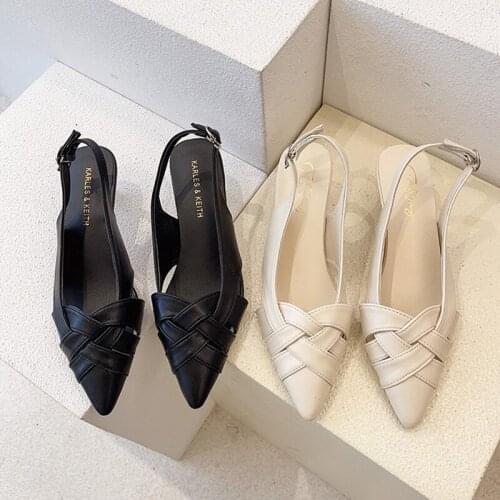 2021 Summer Women Sandals Sexy Heels Dress Shoes Weave Slingback Pointed Toe Ladies Shoes Retro Sandalias Mujer Black 9206L