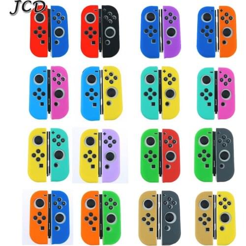JCD 1Set Silicone Rubber Skin Case Cover For Nintend Switch Joy Con Controller For Nintendo switch NX NS Joycon Grip