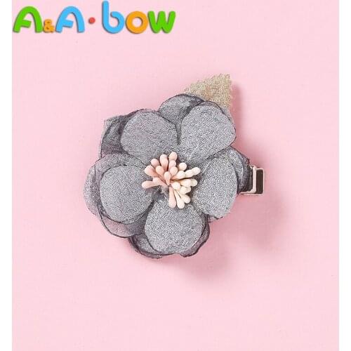 1pc Girls Soft Colorful Solid Floral Hairpins Hair Clips Babys Birthday Gift Hair Accessories Babys Kids Headwear Hair Claws