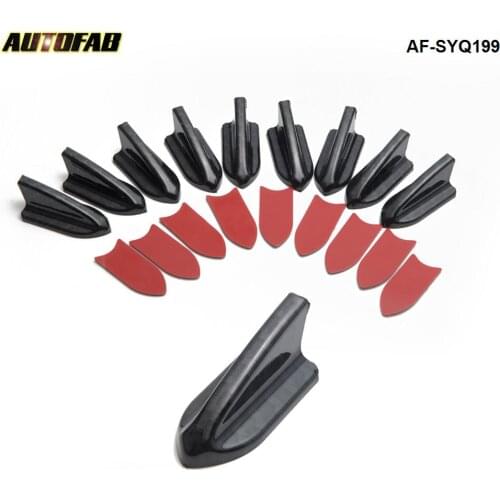 10pcs/lot Car Bumper Canard Fin Diffuser windshield Roof Spoiler Vortex Generator Universal AF-SYQ199
