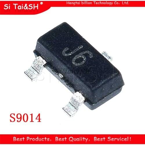 100PCS S9014 SOT23 9014 SOT SMD J6 SOT-23 new transistor