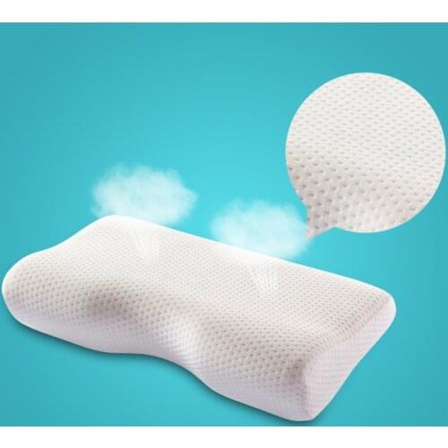 2018 High Quality Memory Foam Orthopedic Neck Soft Pillow Massager Fiber Slow Rebound Foam Travel Pillow Cervical Health Care10
