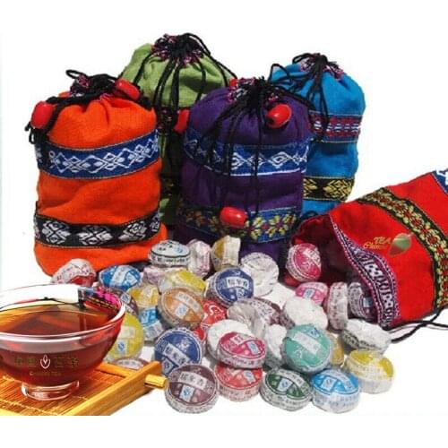 10 Different Flavors Chinese Yunnan Pu'er Tea 240g Pu'er Tea Bag Gift For Health Care Mini Tuocha Slimming Tea C22