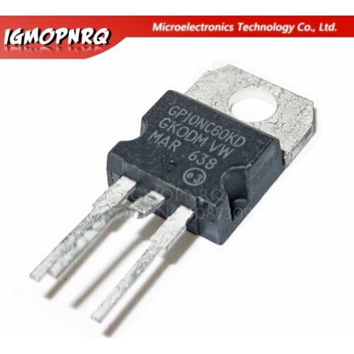5pcs STGP10NC60KD TO-220 10A 600V IGBT 10NC60 GP10NC60KD STGP10NC60 GP10NC60 10NC60KD TO220 original authentic