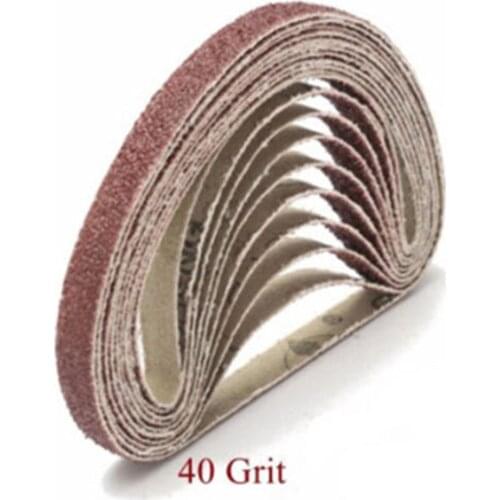 50pcs 330mm X 10mm Sanding Belt Power Finger File Sander Abrasive Sanding Belts For Wood Furniture Metal Non-metal Grinding