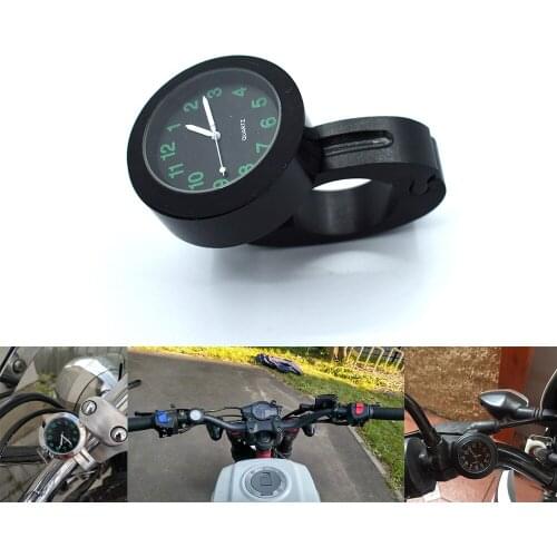 7/8" 22mm Universal Motorcycle Handlebar Watch Bike Hand Grip Bar Mount Dial Clock Waterproof For Scooter Bicycle Motor ATV