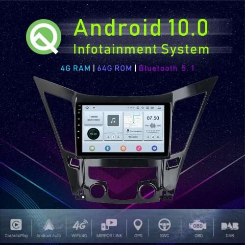 JSTMAX 9" Android 10.0 Car GPS Player For Hyundai Sonata I40 I45 I50 2011 2012 2013 2014 Multimedia Radio Player