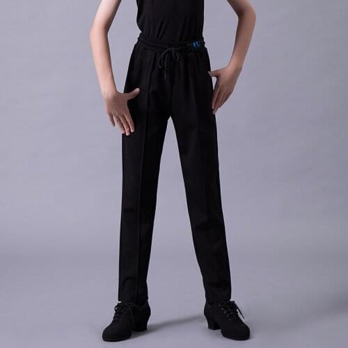 Latin Dance Pants For Boys Summer Sports Pants Pocket Drawstring Elastic Practice Trousers Tango Dance Training Clothes VO1394