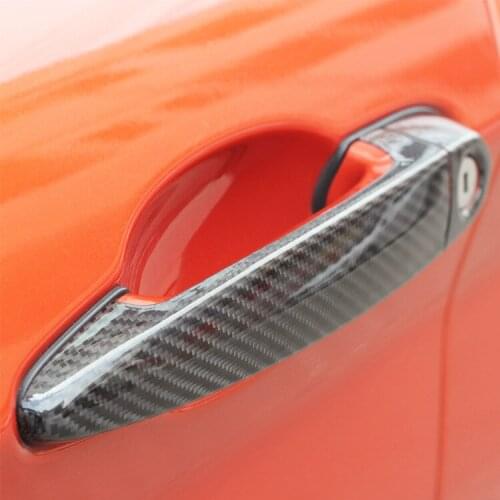Real carbon fiber Auto car outer door handle cover for BMW x5 E70 X6 E71 M3 F80 M4 F82 F83 X5M E70 X6M E71 car styling