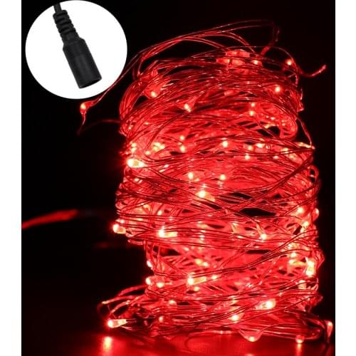 DC 12V 5m 10m 20m 30m 50m led String silver Copper Wire 100/200/300/500LED Fairy Lights For Christmas Holiday Party decoration