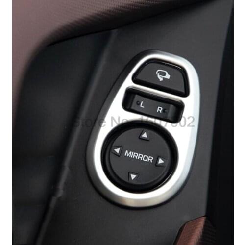 For Hyundai Creta IX25 2014 2015 2016 Matte Chrome Car Interior Door Mirror Control Adjustment Button Switch Molding Trim Cover