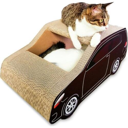 House Cat Furniture Toys Large SUV Car Pet Cat Scratcher Corrugated Paper Cat Mat Cardboard Cat Toys Interactive Pets