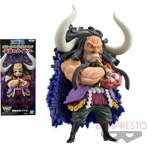 Bandai One Piece Figure Action Toy Figure WCF MEGA Four Emperor Kaido Anime Figure Genuine Model Ornaments Toys for Children