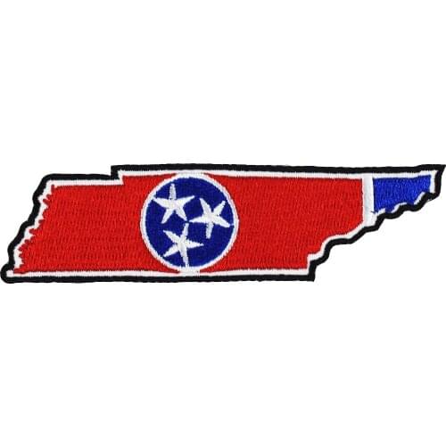 Tennessee Flag State Sticker Embroidery patch Applique Iron on for Car Stickers Brand Custom Logo Patch on Clothes Accessories
