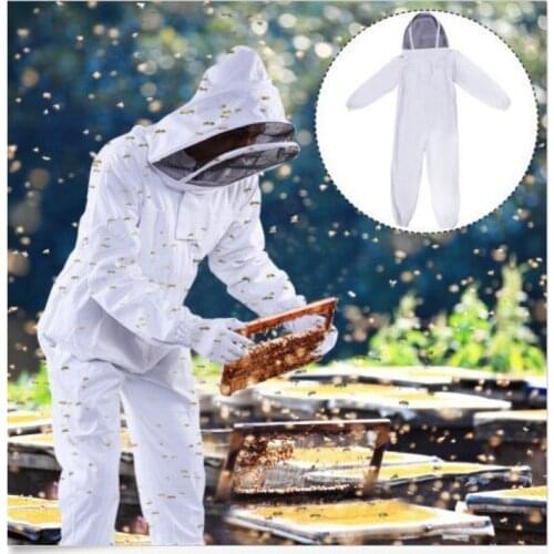 Bee Suit Equipment Cotton Full Body Beekeeping Clothing Veil Hood Hat Anti-Bee Coat Special Protective Clothing Sting Prevention