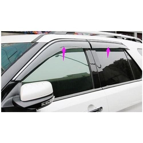 Chromed stripe window visor shade shield 4pcs For Explore 2011 2012 2013 2014