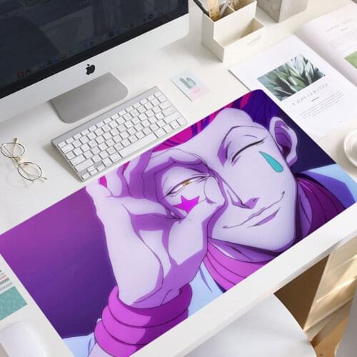 Gaming Mouse Pad Hunter X Hunter Killua Figure MAT Customized Large Office Computer Desk Mat Lock Edge keyboard mouse pad carpet