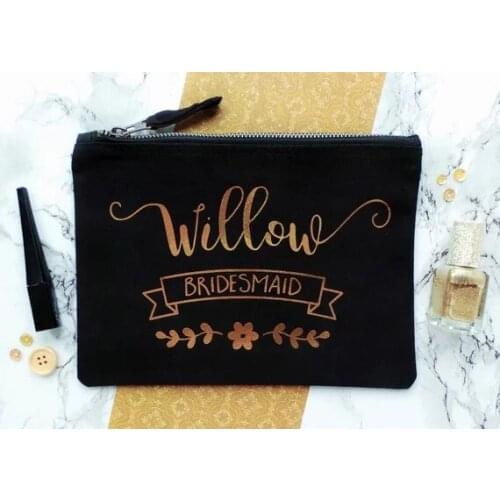 Customize bride tribe wedding bridal Bridesmaid Makeup Gift Make Up Birthday gift, Maid Of Honour Gift, Bride Tribe