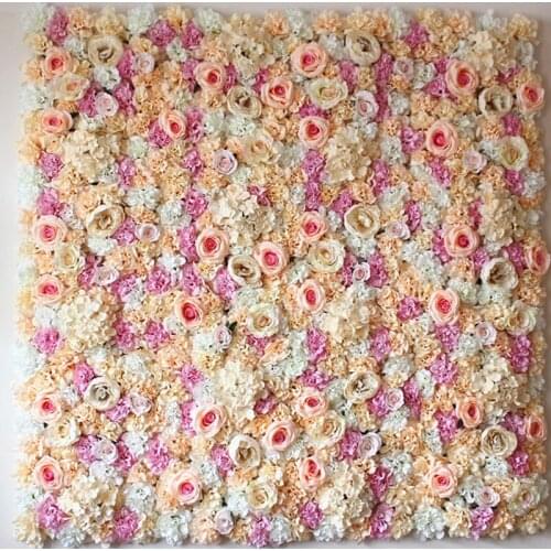 60X40CM Artificial Silk Rose Flower Wall Wedding Christmas Decoration Decorative Silk Hydrangea Wedding Xmas Decoration Backdrop