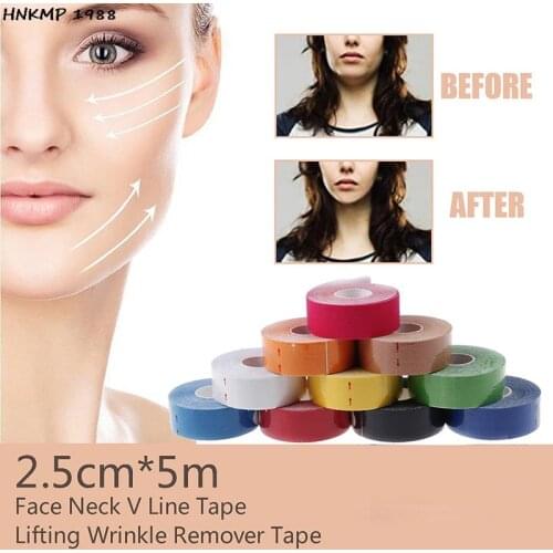2.5CM*5M Kinesiology Tape For Face V Line Neck Eyes Lifting Wrinkle Remover Sticker Facial Skin Care Tools