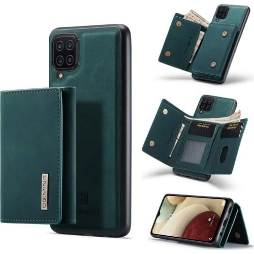 Case For Samsung Galaxy A12 5G Leather Flip Luxury Magnetic Leather Wallet Phone Case For Card Slot Stand Full Cover
