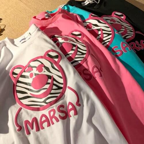 Summer Cartoon Print Style Short-sleeved T-shirt Womens Fashion Casual Top Graphic Tee Harajuku Streetwear Women Top