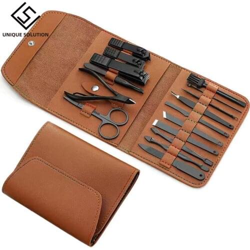 2020 New Design Manicure Set kit Pedicure Scissor Tweezer Knife Utility Nail Clipper Stainless steel Nail Care Tool Sets