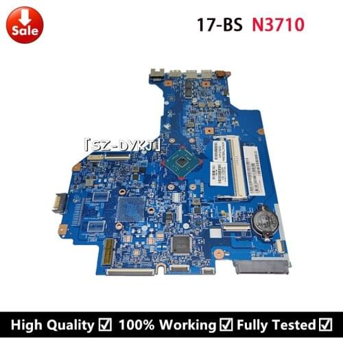 FOR HP 17-BS 17-BS001DS Laptop Motherboard 925621-601 929315-601 925621-001 16897-3 448.0C84.0031 DDR3 W/ N3710 Mainboard