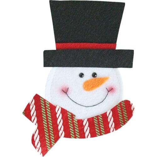 Cute Cartoon Christmas Cutlery Bags Dining Knife and Fork Cover Pretty Tableware Decorations Fork Pocket Bag Flatware Holder