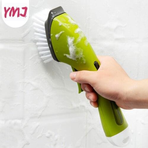 Spray Multi-function Cleaning Brushes Non-stick Oil Kitchen Long Handle Cleaning Brush Hand-washing Pot Bathroom Supplies