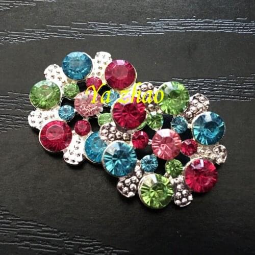 Fashion Pearl Rhinestone Metal Button Clear Artificial Alloy Crystal Wedding Buttons 40pcs/lot